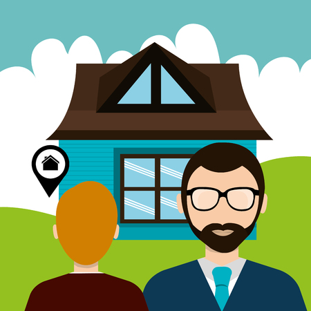 Real estate business and profits, vector illustration graphicのイラスト素材