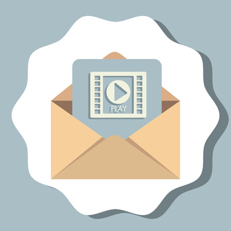 Email sending and electronic communications graphic design, vector illustrationのイラスト素材