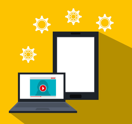 Digital marketing and ecommerce graphic design, vector illustration.のイラスト素材