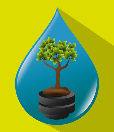 Green energy and ecology theme design, vector illustration graphicのイラスト素材