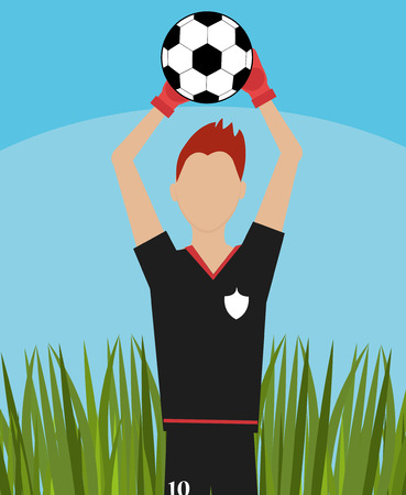 Soccer team sport and games graphic design, vector illustrationのイラスト素材