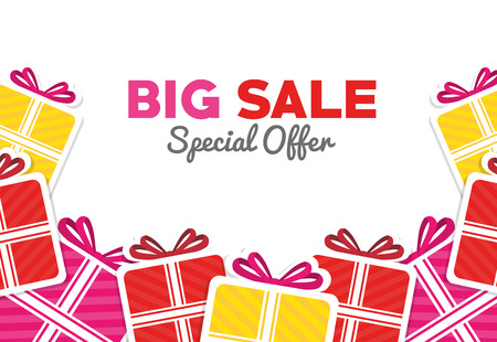 Shopping big sales offers advert design, vector illustration graphicのイラスト素材