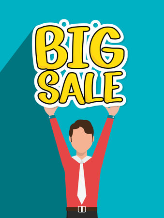 Shopping big sales offers advert design, vector illustration graphicのイラスト素材