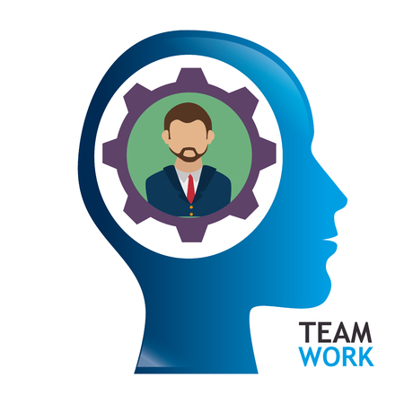 Business teamwork and leadership graphic design, vector illustrationのイラスト素材