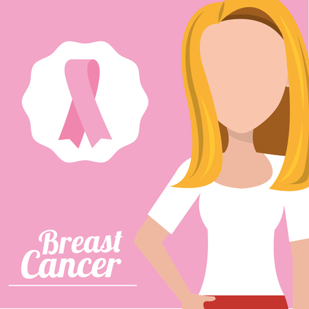 Breast cancer campaign graphic design のイラスト素材