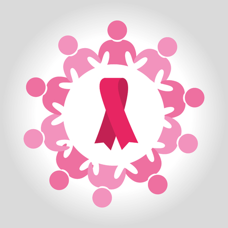 Breast cancer campaign graphic design のイラスト素材