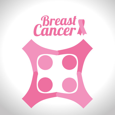 Breast cancer campaign graphic design のイラスト素材