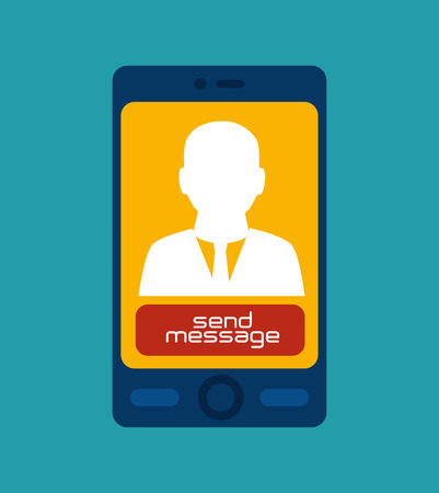 Social media design with multimedia icons, vector illustration graphicのイラスト素材