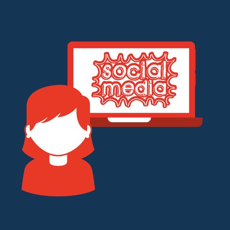 social media design のイラスト素材