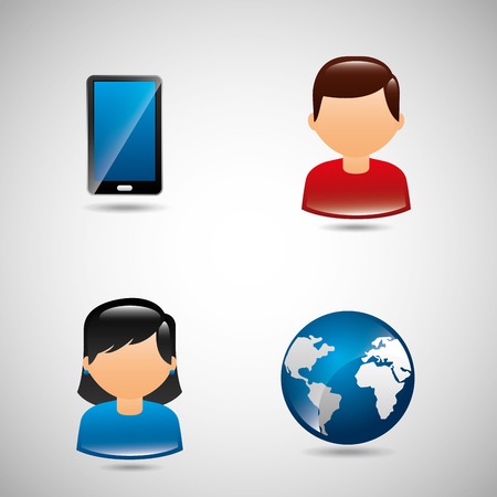 social media design のイラスト素材