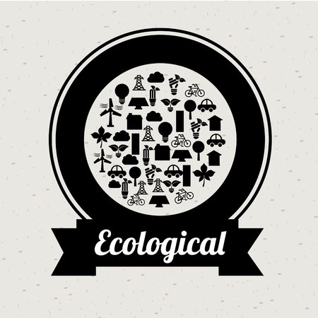 ecological mind design, vector illustration eps10 graphicのイラスト素材