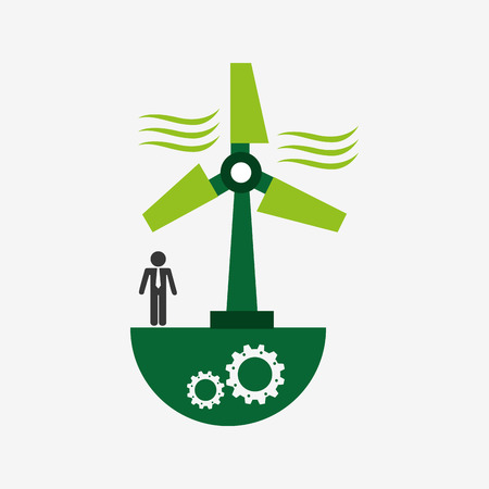 ecological mind design, vector illustration eps10 graphicのイラスト素材