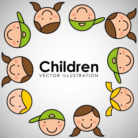 happy children design, vector illustration eps10 graphicのイラスト素材