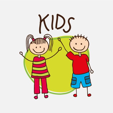 happy children design, vector illustration eps10 graphicのイラスト素材