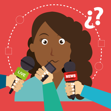 Mass media news graphic design with iconsのイラスト素材