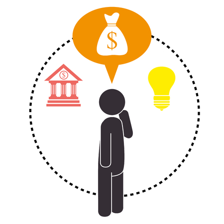 Bank, money and online payment graphic design, vector illustration eps10のイラスト素材