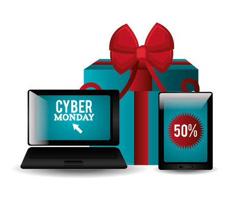 Cybermonday shopping season graphic design, vector illustration eps10のイラスト素材
