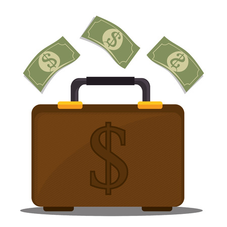 Bank and money savings graphic design with icons, vector illustrationのイラスト素材