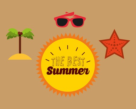 the best summer design, vector illustration eps10 graphicのイラスト素材