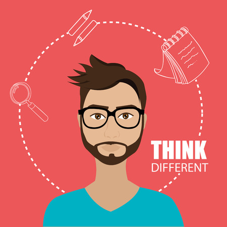 Big ideas from young minds cartoon graphic design, vector illustration.のイラスト素材