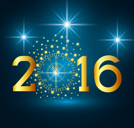 Happy new year 2016 graphic design, vector illustrationのイラスト素材