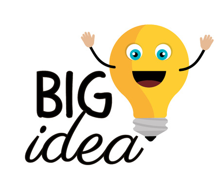 Big ideas graphic design with icons, vector illustrationのイラスト素材