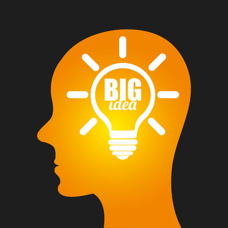 Big ideas graphic design with icons, vector illustration のイラスト素材