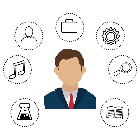 Big ideas graphic design with icons, vector illustrationのイラスト素材