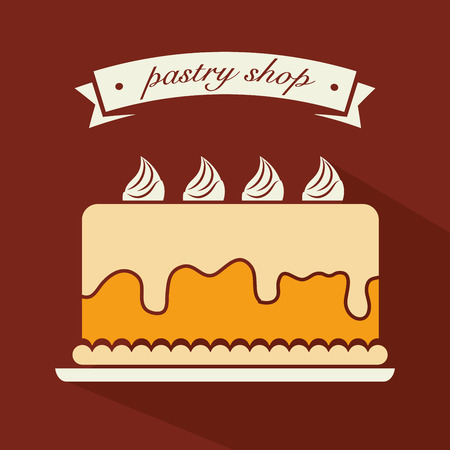 Happy birthday cake dessert graphic design, vector illustration eps10のイラスト素材