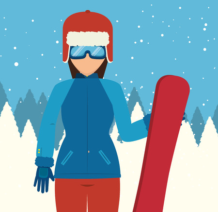 Winter sport and fashion wear graphic design, vector illustration eps10のイラスト素材