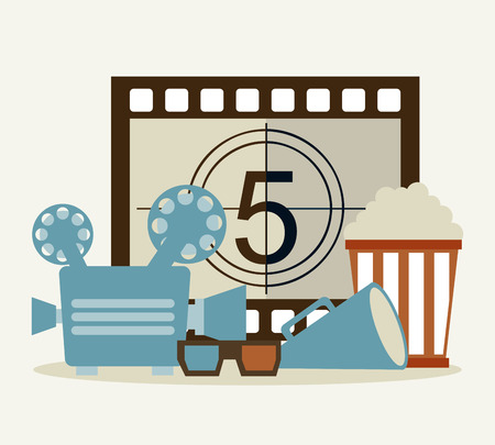 Cinema concept with movies icons design, vector illustration 10 eps graphicのイラスト素材