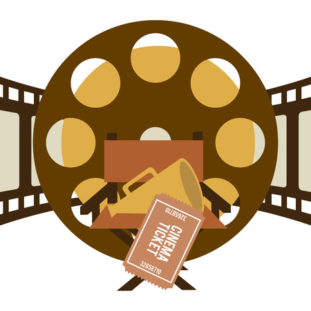 Cinema concept with movies icons design, vector illustration 10 eps graphicのイラスト素材