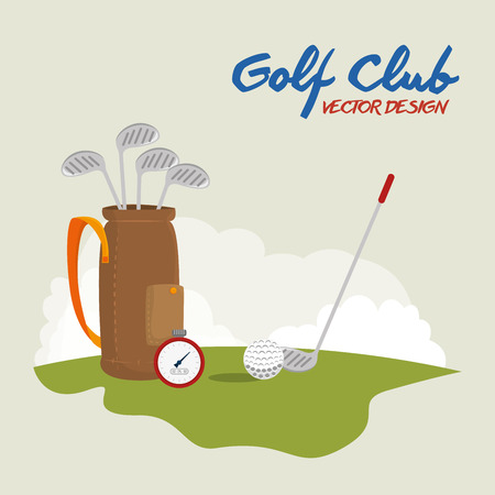Golf club sport game graphic design, vector illustration eps10のイラスト素材