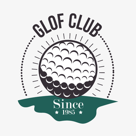 Golf club sport game graphic design, vector illustration eps10のイラスト素材