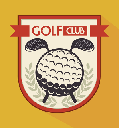 Golf club sport game graphic design, vector illustration eps10のイラスト素材