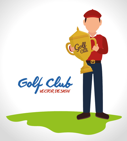 Golf club sport game graphic design, vector illustration eps10のイラスト素材