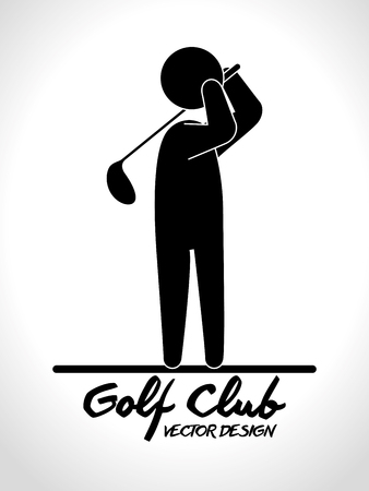 Golf club sport game graphic design, vector illustration eps10のイラスト素材