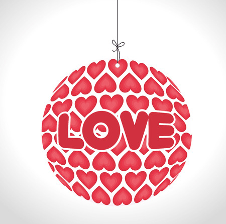 Romantic colorful card design with pink hearts graphic design, vector illustrationのイラスト素材