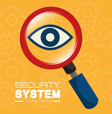 Security system and surveillance graphic design, vector illustration eps10のイラスト素材
