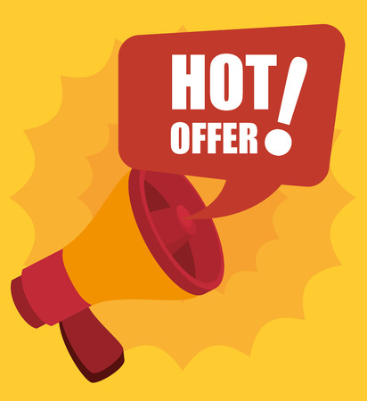 Shopping hot offers and discounts graphic design, vector illustration eps10のイラスト素材