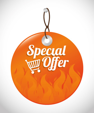 Shopping hot offers and discounts graphic design, vector illustration eps10のイラスト素材