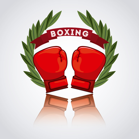 Boxing concept with gloves design, vector illustration 10 eps graphicのイラスト素材