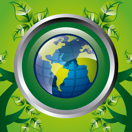 Think green concept with eco icons design, vector illustration 10 eps graphicのイラスト素材