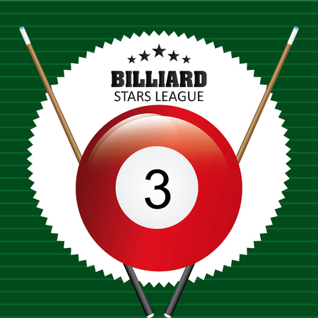 Billiard concept with ball design, vector illustration 10 eps graphicのイラスト素材