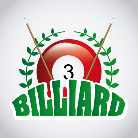 Billiard concept with ball design, vector illustration 10 eps graphicのイラスト素材