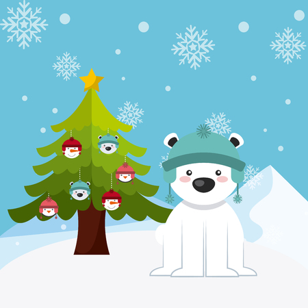 Merry christmas concept with decoration icons design, vector illustration 10 eps graphicのイラスト素材