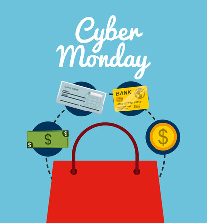 Cyber Monday concept with sale icons design, vector illustration 10 eps graphicのイラスト素材
