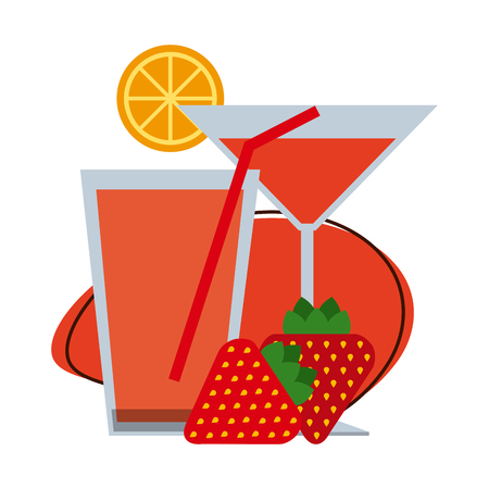 Drinks concept with glasses icons design, vector illustration 10 eps graphicのイラスト素材