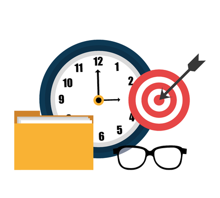 Business project management graphic design with icons, vector illustrationのイラスト素材