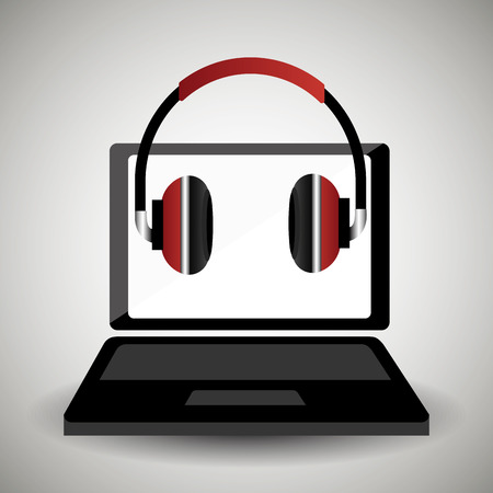 Music online graphic design with icons, vector illustration  のイラスト素材